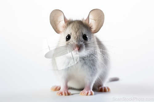 Image of Mouse with big ears on white