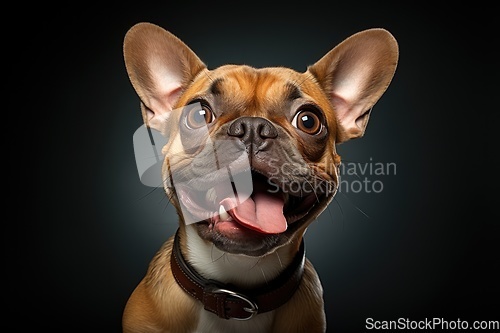 Image of Funny portrait of dog French Bulldog