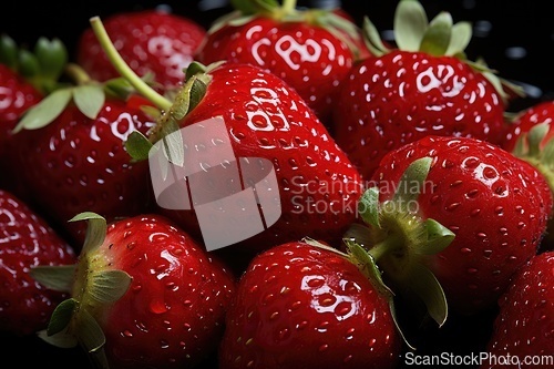 Image of Fresh red strawberries