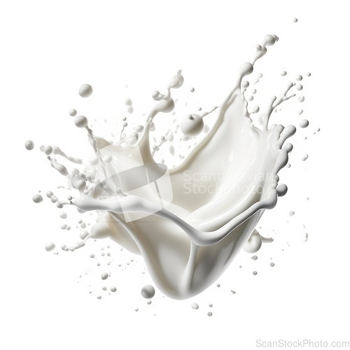 Image of Milk splash on white