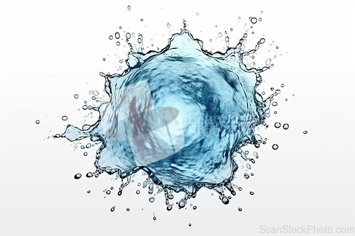 Image of Water splash on white