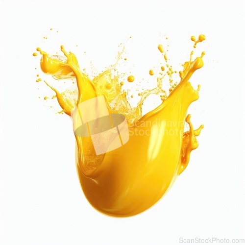 Image of Juicy orange splash on white