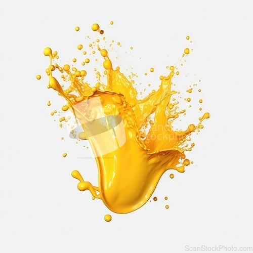 Image of Juicy orange splash on white