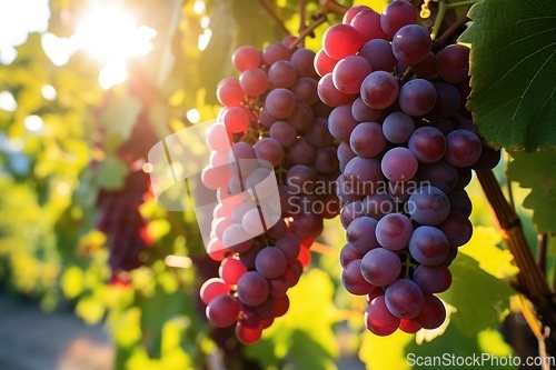 Image of Vineyard with ripe grapes