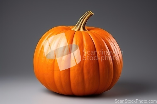 Image of Single pumpkin on grey