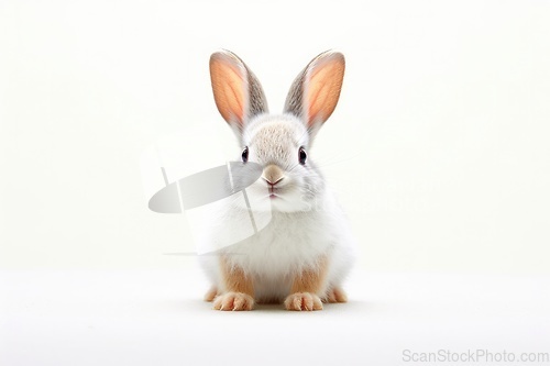 Image of White rabbit on white