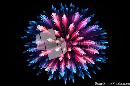 Image of Abstract neon lights fireworks