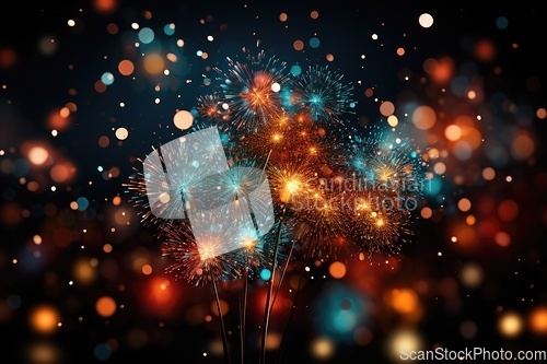 Image of Sparklers on blurred background