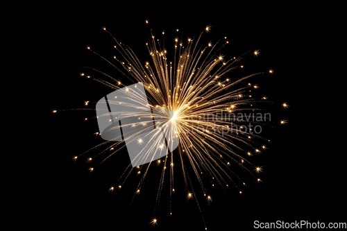 Image of Illustration of fireworks on black
