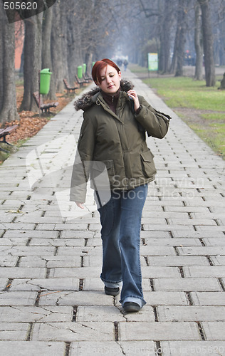 Image of Walking in an autumn park