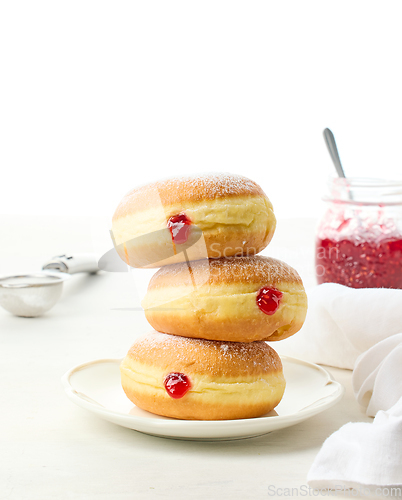 Image of freshly baked jelly donuts