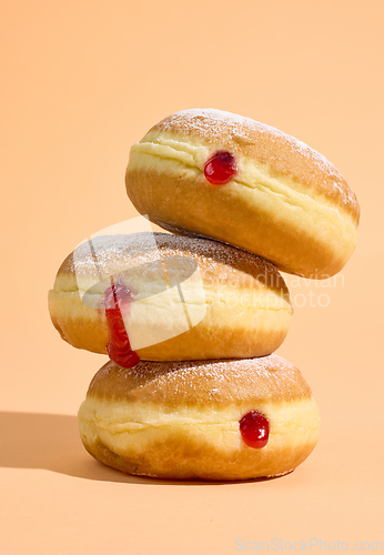 Image of freshly baked jelly donuts