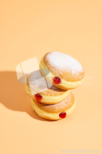 Image of freshly baked jelly donuts