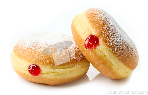 Image of freshly baked jelly donuts