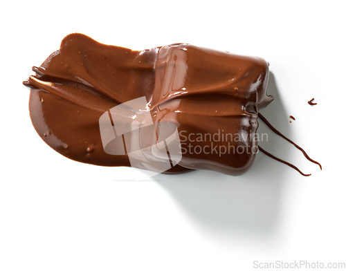 Image of piece of melted chocolate 