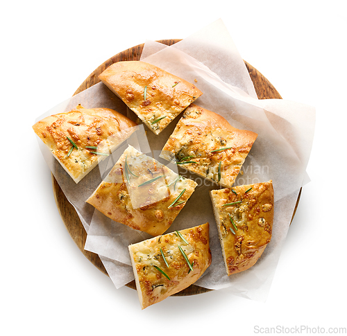 Image of italian flat bread focaccia