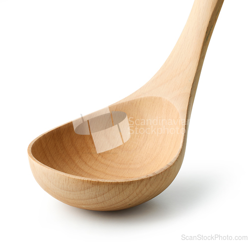 Image of wooden ladle isolated on white background