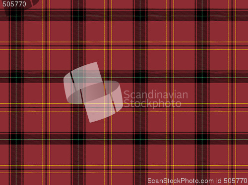 Image of Red Scottish tartan