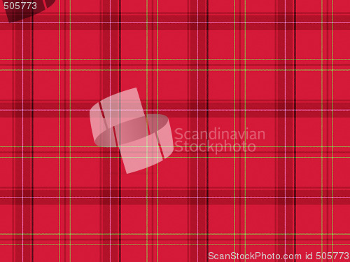 Image of Red Scottish tartan