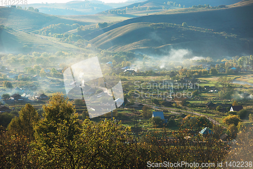 Image of Village landscape in the evening