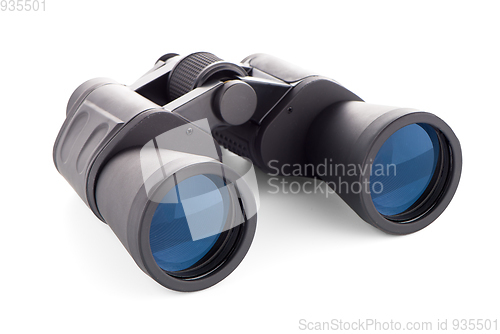 Image of Black binoculars isolated