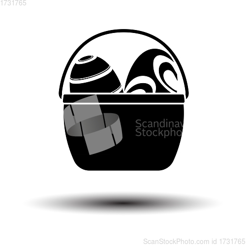 Image of Easter Basket With Eggs Icon