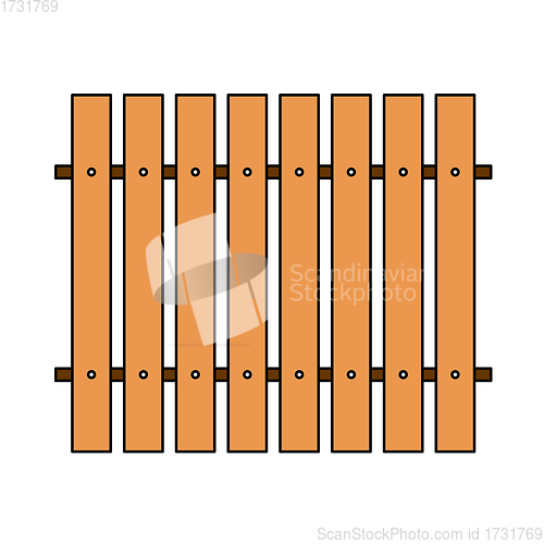 Image of Icon Of Construction Fence In Ui Colors