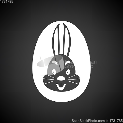 Image of Easter Egg With Rabbit Icon