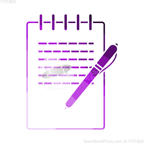 Image of Notebook With Pen Icon