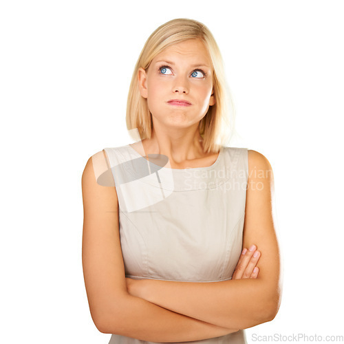 Image of Casually beautiful. Cropped shot of a gorgeous young woman posing in the studio.