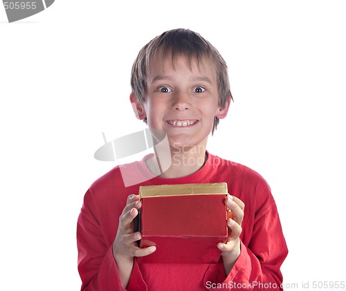 Image of boy with present