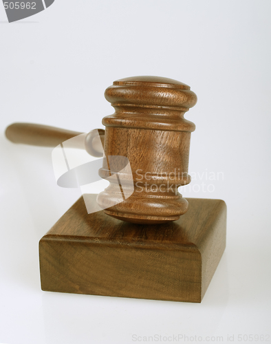 Image of gavel on white background