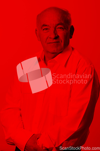 Image of Senior grey-haired man wearing elegant shirt isolated on white background depressed and worry for distress, crying angry and afraid. Sad expression.