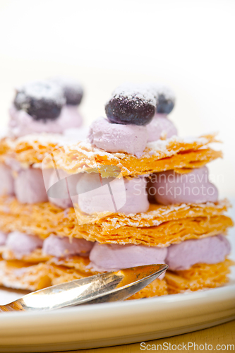 Image of napoleon blueberry cake dessert