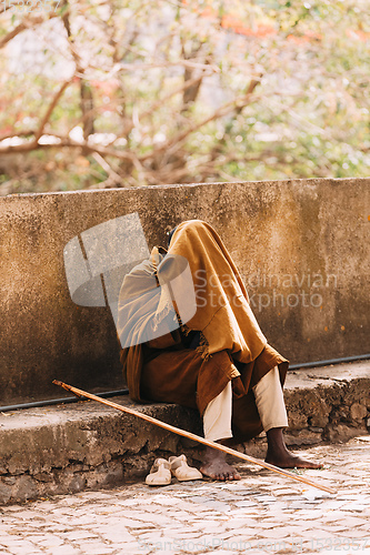 Image of beggar, Aksum, Ethiopia Africa