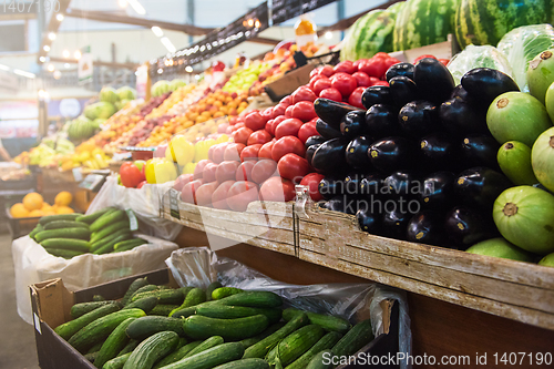 Image of Vegetable farmer market counter