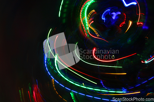 Image of Abstract bright motion background with blurred lights