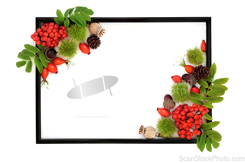 Image of Autumn Harvest Festival Background Border Frame 