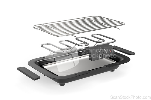 Image of Disassembled electric grill