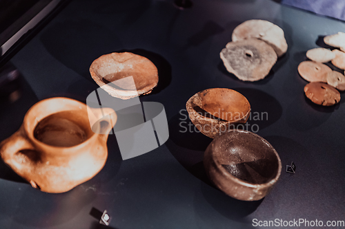 Image of Old traditional Macedonian kitchen items on display in the museum