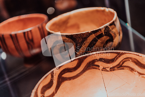 Image of Old traditional Macedonian kitchen items on display in the museum