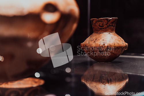 Image of Old traditional Macedonian kitchen items on display in the museum