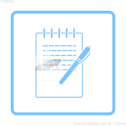 Image of Notebook With Pen Icon