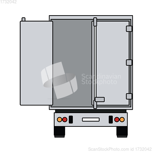 Image of Truck Trailer Rear View Icon