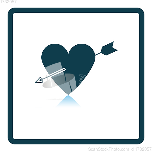Image of Pierced Heart By Arrow Icon
