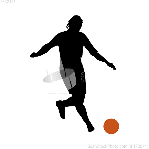 Image of Soccer Player Silhouette