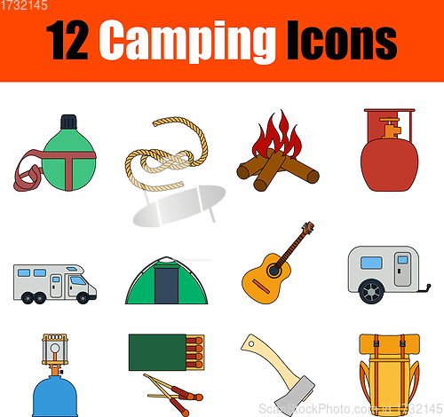 Image of Camping Icon Set