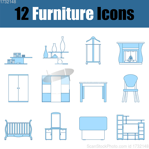 Image of Furniture Icon Set