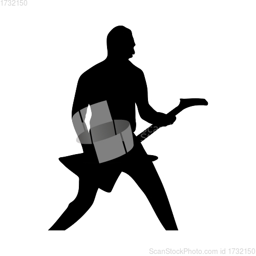 Image of Rock Guitarist Silhouette