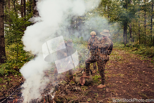 Image of Soldiers squad was capture alive terrorist and interrogation them on them on special tactics violent way